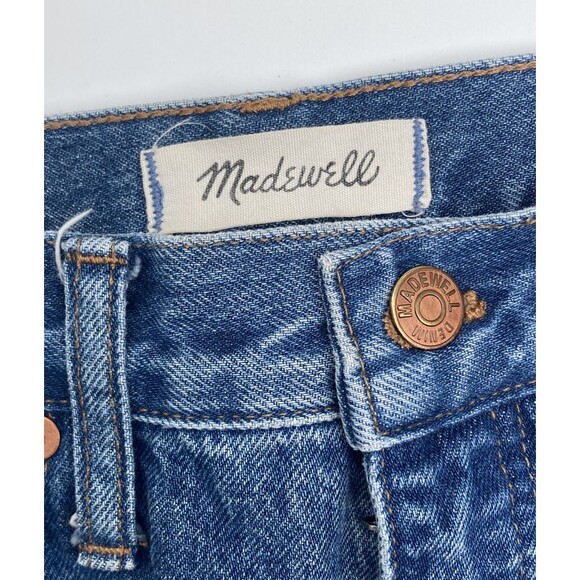 Madewell The Classic Straight Jean Sz 28 Cropped Distressed High Rise - Picture 3 of 11